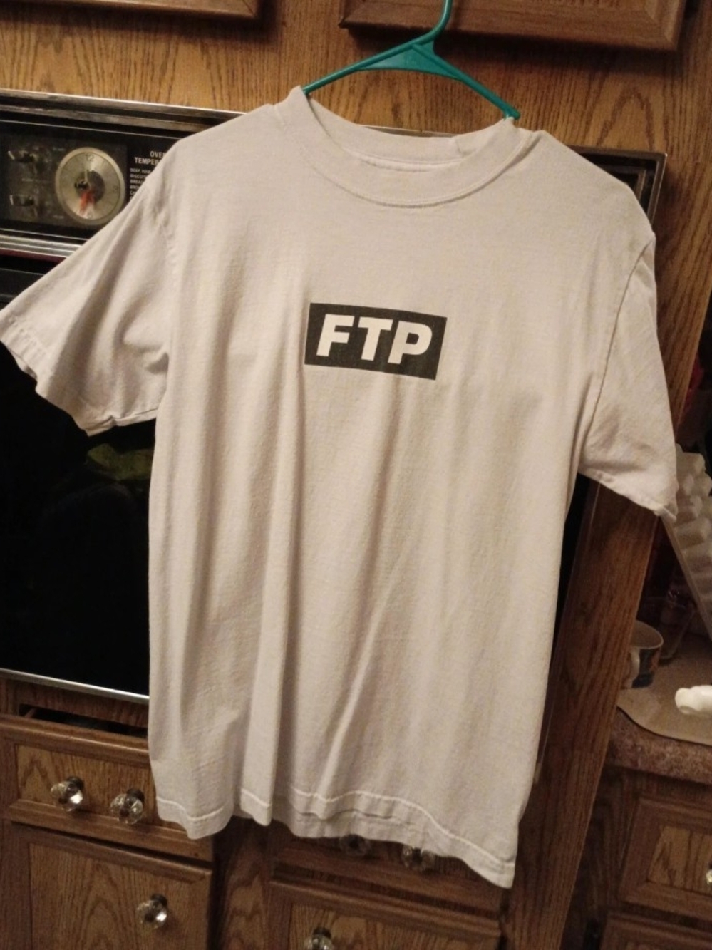 FTP White Short Sleeve Tee with Black Box Logo